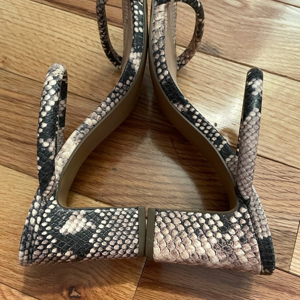 Steven By Steve Madden Python Heeled Sandals Size… - image 8